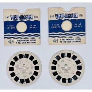 Vintage View-Master Reels 64 & 66 Oahu & Hawaii Orchid Island 3D Kodachrome Orig